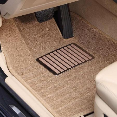 Коврики салона Pradar 3D текстильные для Toyota Land Cruiser 200 (2008-2012) бежевые с металлическим подпятником № SI 19-00088